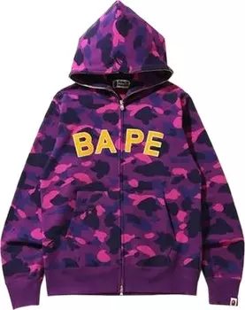 Худи BAPE Color Camo Full Zip Hoodie 'Purple', фиолетовый