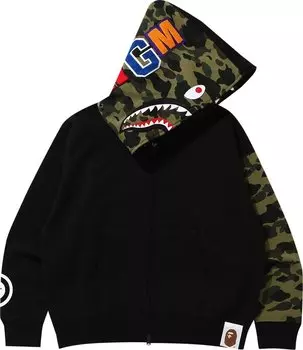 Худи BAPE Giant Shark Full Zip Hoodie Black, черный