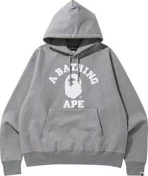 Худи BAPE Relaxed Classic College Pullover Hoodie 'Grey', серый