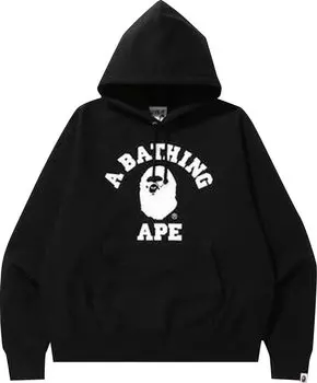 Худи BAPE Relaxed Classic College Pullover Hoodie Black, черный