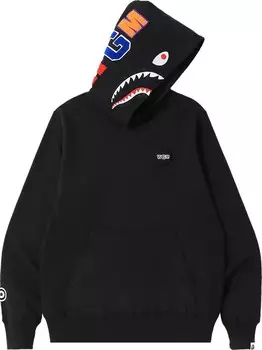 Худи BAPE Shark Emblem Pullover Hoodie 'Black', черный