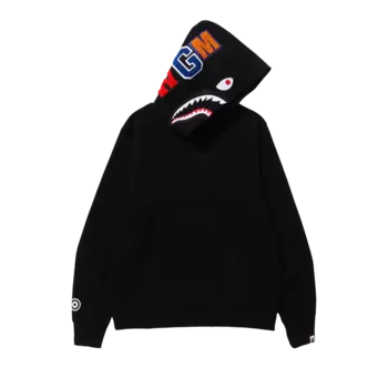 Худи BAPE Shark Pullover 'Black', черный