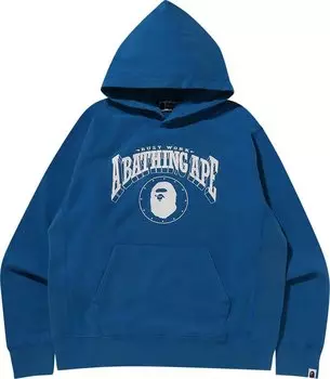 Худи BAPE Washed Relaxed Fit 'Blue', синий