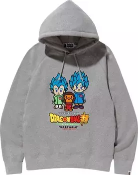 Худи BAPE x Dragon Ball Z Super Son Goku & Vegeta Hoodie 'Grey', серый