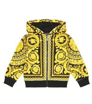 Худи барокко из хлопка Versace, разноцветный