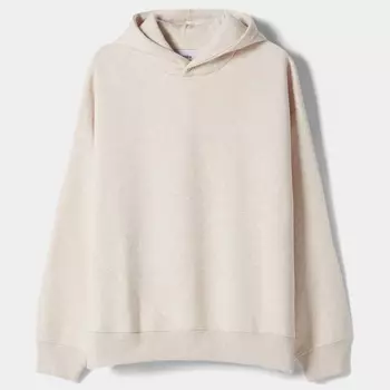 Худи Bershka Boxy Fit, серый