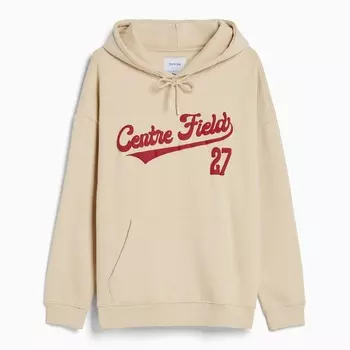 Худи Bershka Varsity, желто-коричневый