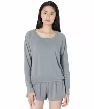 Худи bobi Los Angeles, Sustainable Slub Terry Elastic Hem Long Sleeve Top