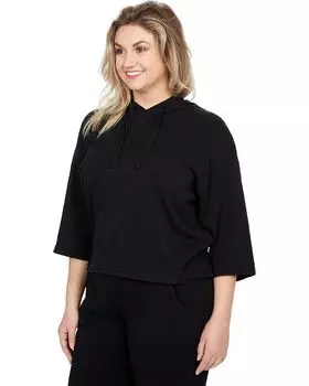 Худи bobi Los Angeles Sustainable Slub Terry 3/4 Sleeve Hoodie, черный