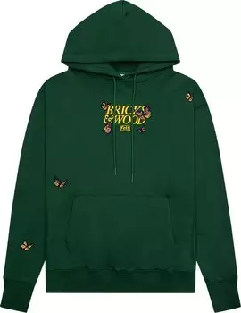 Худи Bricks &amp; Wood x Felt Butterfly Hoodie 'Forest Green', зеленый