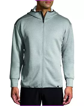 Худи Brooks Activate Midweight Hoodie, цвет Heather Ash/Black
