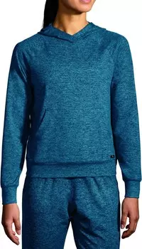 Худи Brooks Luxe Hoodie, цвет Heather Moroccan Blue