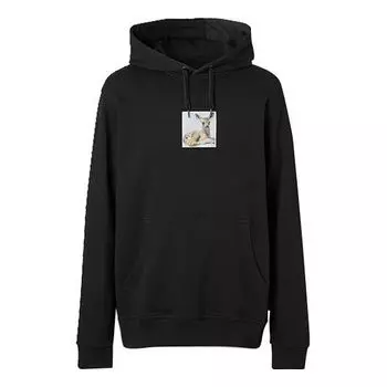 Худи Burberry Printing Cotton Unisex Black, желто-коричневый