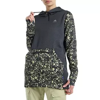Худи Burton Oak Long Pullover, цвет True Black Heather/Sediment