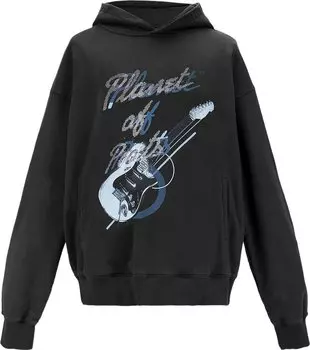 Худи C2H4 Grunge Guitar Print Hoodie 'Black', черный