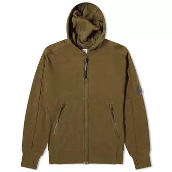 Худи C.P. Company Diagonal Raised Fleece Zipped, цвет Ivy Green