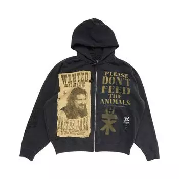 Худи Cactus Jack by Travis Scott x WWE Double Cactus Jack Full-Zip Hoodie Mick Foley 'Black', черный
