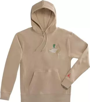 Худи Cactus Jack by Travis Scott x Jordan Pullover Hoodie 'Khaki/University Red', загар