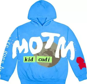 Худи Cactus Plant Flea Market x Kid Cudi For MOTM III Life Goes By Hoodie 'Blue', синий
