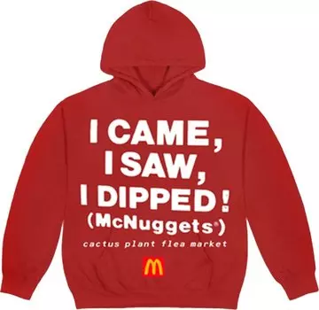 Худи Cactus Plant Flea Market x McDonald's Team McNuggets Hoodie 'Ketchup', красный