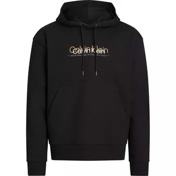 Худи Calvin Klein Double Flock Logo, черный