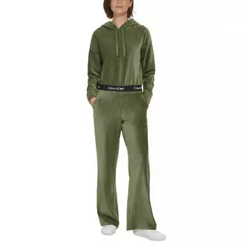 Худи Calvin Klein Performance Logo Elastic Long-Sleeve, темно-зеленый