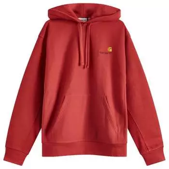 Худи Carhartt Wip Hooded American Script Crew Sweat, цвет Tuscany