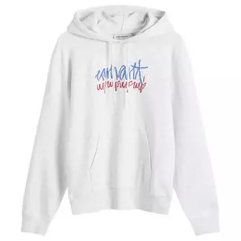 Худи Carhartt Wip Hooded Stamp Crew Sweat, цвет Ash Heather