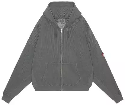 Худи Cav Empt Overdye Wide Rib Cut Zip Hoodie 'Charcoal', серый