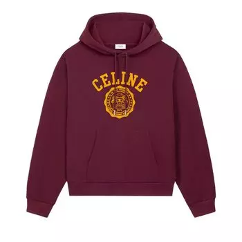 Худи CELINE Blason Hoodie 'Bordeaux Cete/Bouton Gold', красный