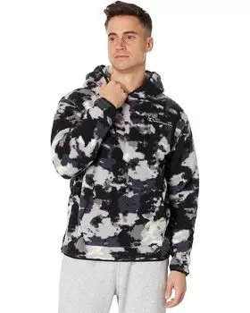 Худи Champion Cozy All Over Print Shearling, цвет Simple Hyper Wash Black