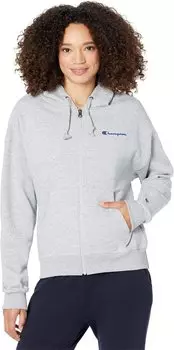 Худи Champion Powerblend Full Zip Hoodie, цвет Oxford Gray