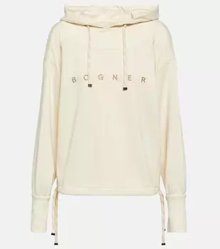 Худи Charlet из смесового хлопкового джерси BOGNER, белый