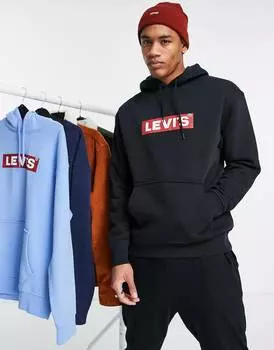 Худи черного цвета с логотипом Levi's
