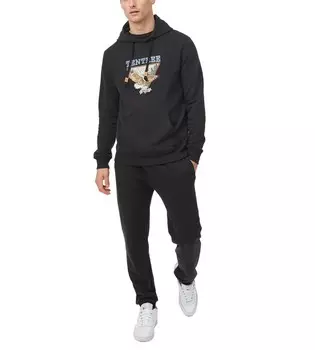 Худи черного цвета с принтом Cabin Crest tentree