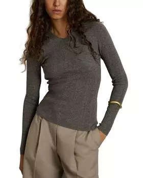 Худи Chloe с рубчиком REISS, серый