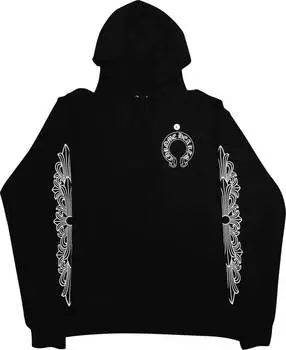 Худи Chrome Hearts Horseshoe Floral, черный