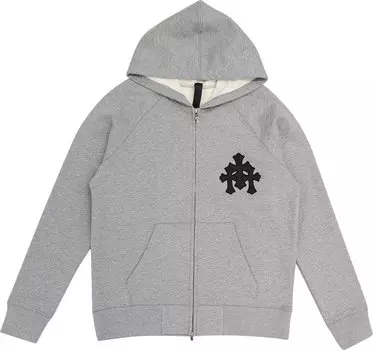 Худи Chrome Hearts Paper Jam Cross Hoodie 'Heather Grey', серый