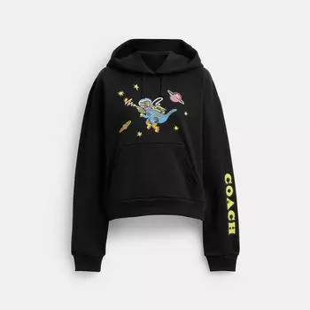 Худи Coach Cosmic Coach Rexy Print Raglan Hoodie, черный