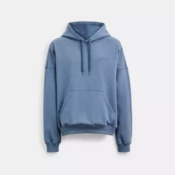 Худи COACH Hoodie With Signature Hood, синий