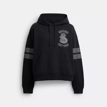 Худи Coach New Year Hoodie With Snake Graphic, черный