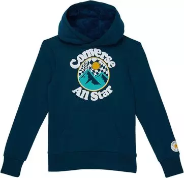 Худи Converse Graphic Pullover Hoodie, цвет Midnight Turquoise