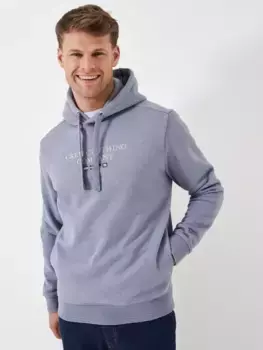 Худи Crew Clothing Embroidered Flags, цвет light blue