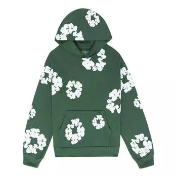Худи Denim Tears Cotton Wreath Hoodie 'Green White', зеленый