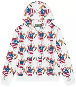 Худи Denim Tears Firecracker Zip Hoodie 'White', белый