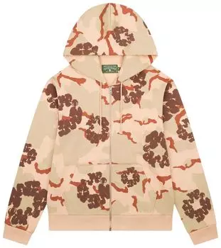 Худи Denim Tears Wreath Zip Hoodie 'Tan Camo', разноцветный