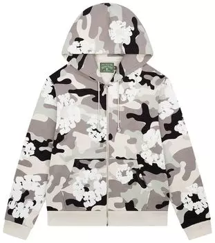 Худи Denim Tears Wreath Zip Hoodie 'White Camo', разноцветный