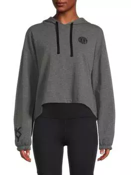 Худи DKNY с заниженными плечами, темно - серый