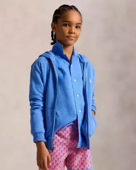 Худи для мальчика с вышитым лошадкой Polo Ralph Lauren, синий