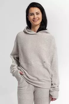 Худи домашнего производства из тисненого хлопка Sofiaman, коричневый